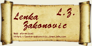 Lenka Zakonović vizit kartica